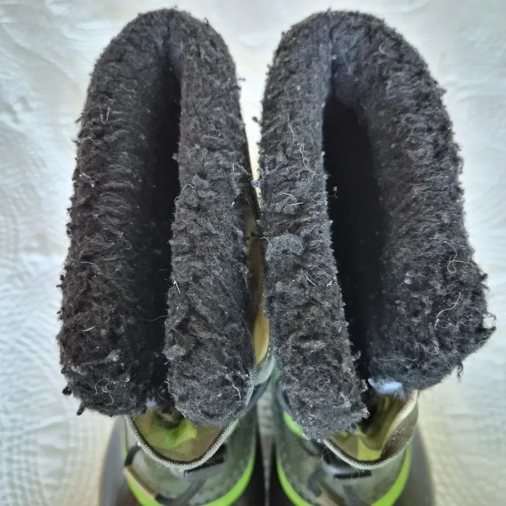 VGUC Sorel Yoot Pac Boots Black Green Boot Sz 5 Waterproof Winter